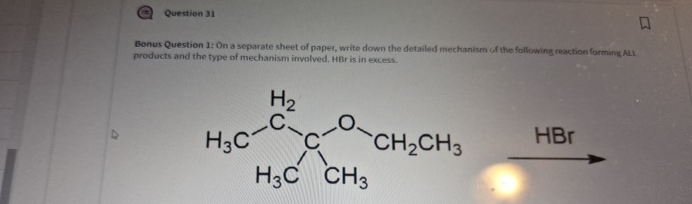  Question 31 Bonus Question 1: On a separate sheet of paper,
