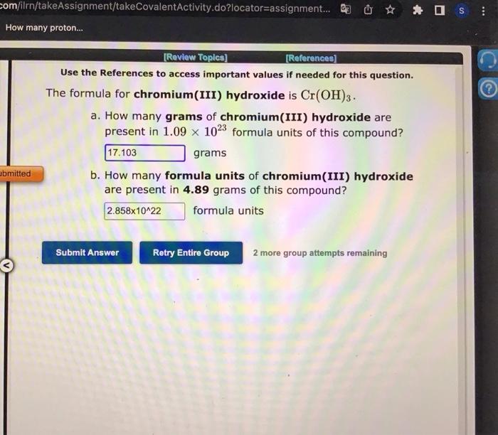  Use the References to access important values if needed for this