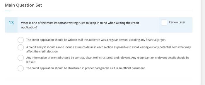 comfort level with the loan structure and collateral. The key strengths and