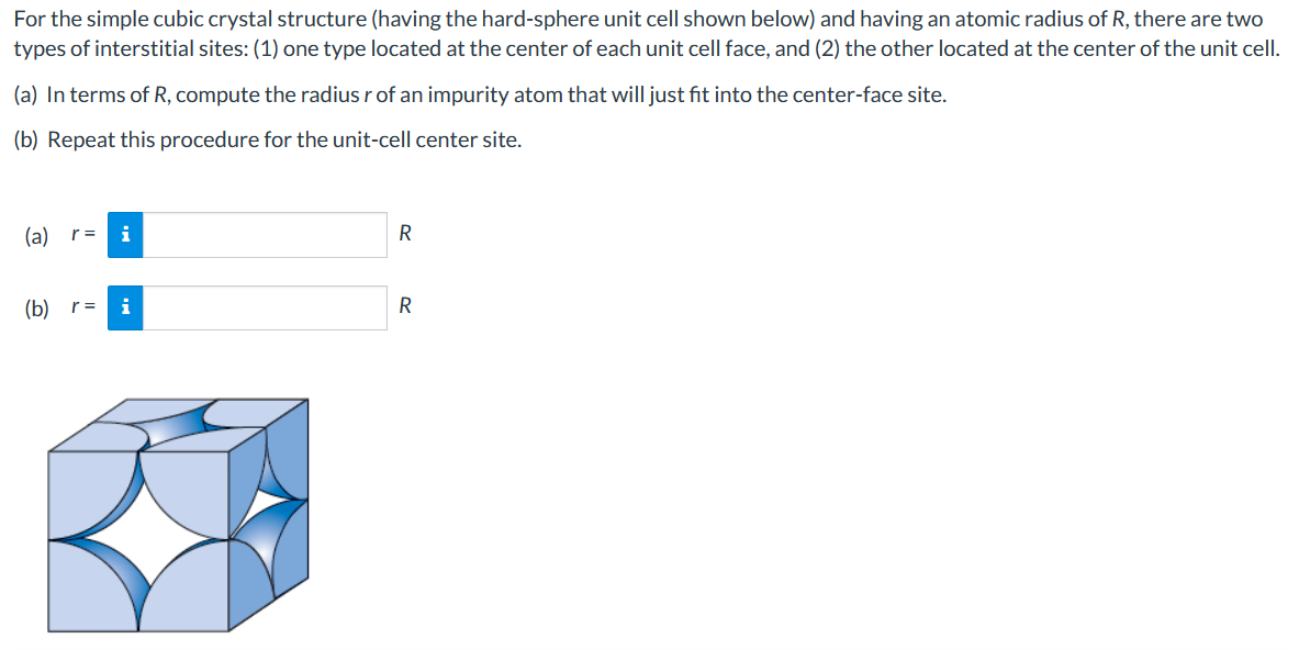 For the simple cubic crystal structure (having the hard-sphere unit cell