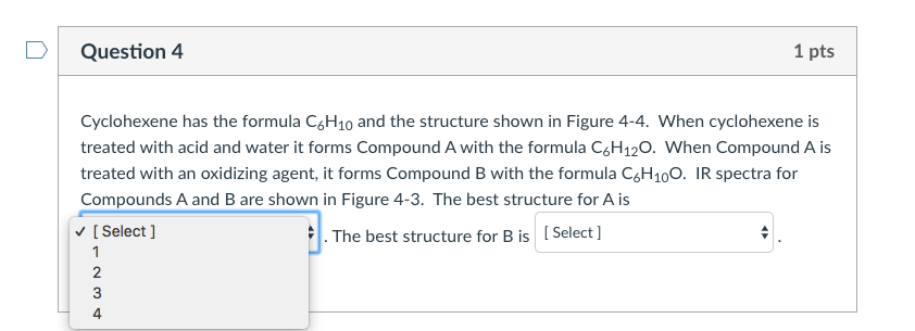 Both figures are attached below. The answer choices for "The best structure
