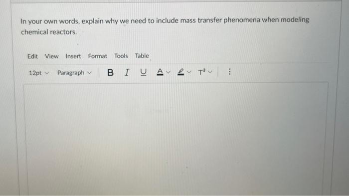  In your own words, explain why we need to include mass