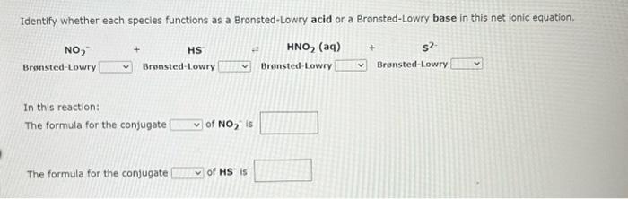 help Write a net ionic equation to show that formic acid, HCOOH,