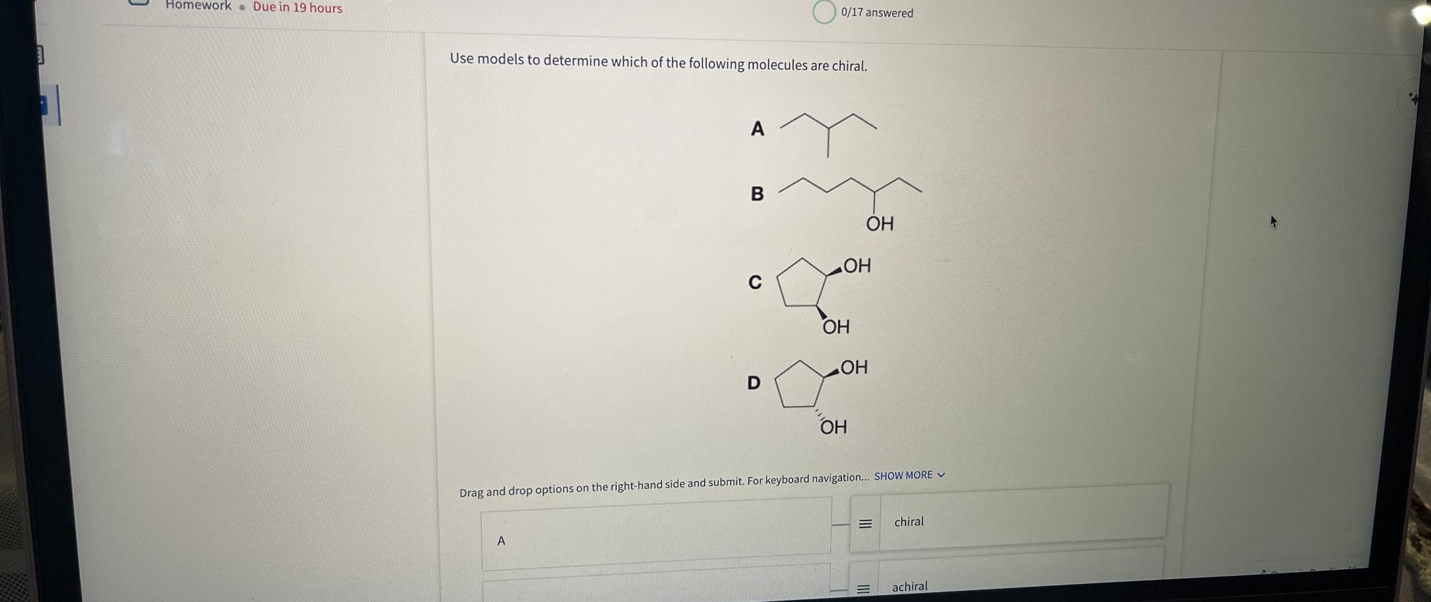 Homework - Due in 19 hours 0/17 answered Use models to