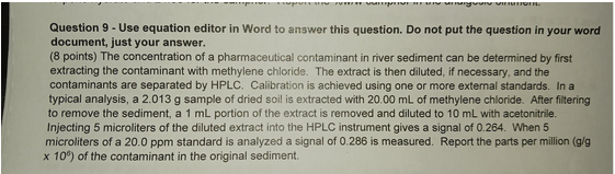 Please help me solve this question and show ALL work! this