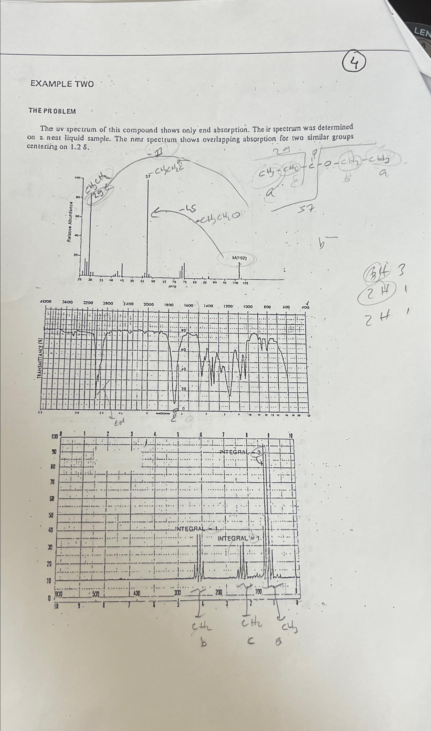  LEN (4) EXAMPLE TWO THE PR OBLEM The uv spectrum of