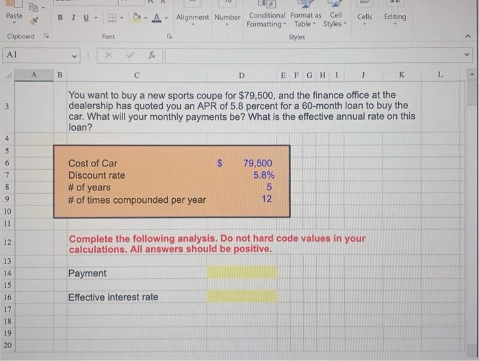 show excel flrmula Paste BIU A Cells Editing UNE Alignment Number Conditional