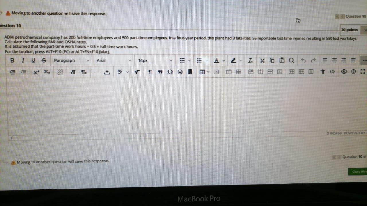  > Moving to another question will save this response. Question 10