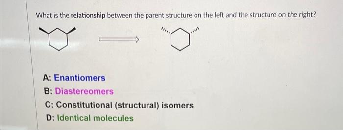 1-5 please! What is the relationship between the parent structure on