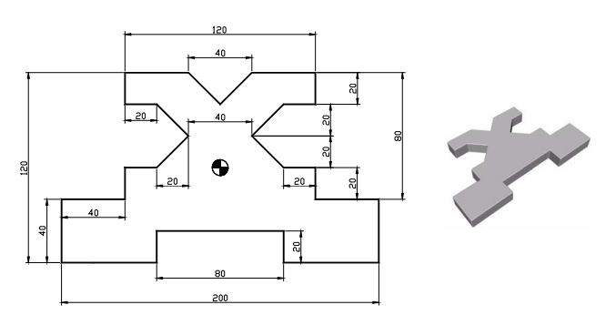  0. need cnc milling script + explaiantion for the given part