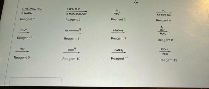 reaction schemes together in a specific order to give the desired product).
