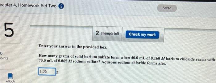  Enter your answer in the provided box. How many grams of