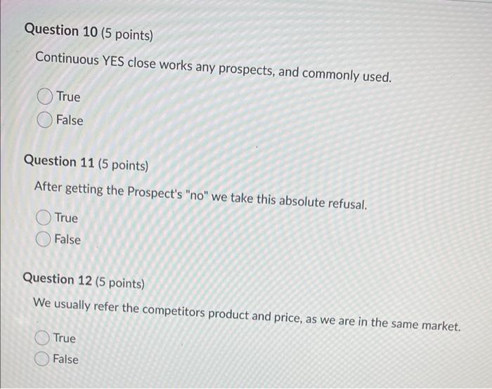  the course name is professional selling program business administration Question 10