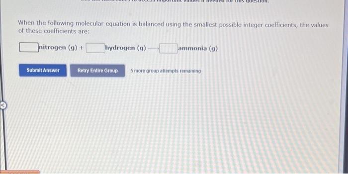 integer coefficients, the values of these coefficients are: benzene (C6H6)(I)+ oxygen (g)