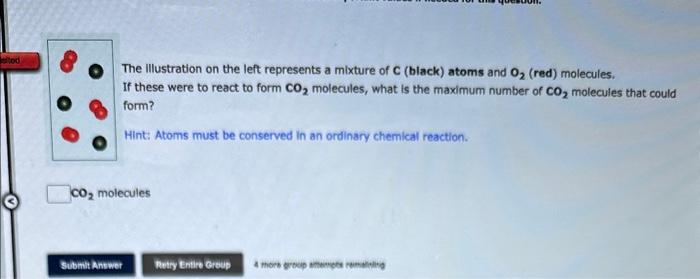Pls help The Illustration on the left represents a mixture of C