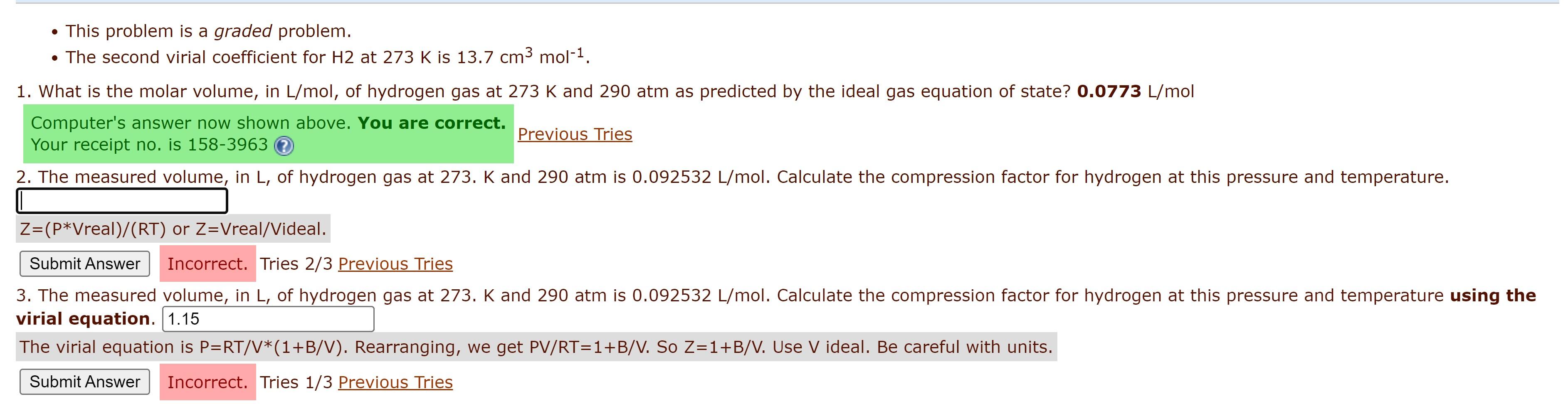 Please help! - This problem is a graded problem. - The second