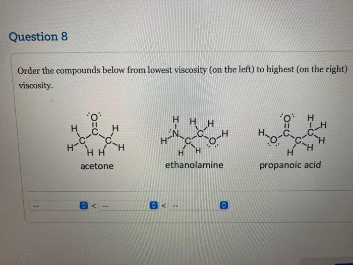 and which has the next highest boiling point, and choose the correct