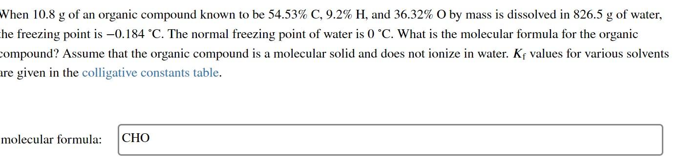 Thorough steps please! And please explain how you convert the freezing point
