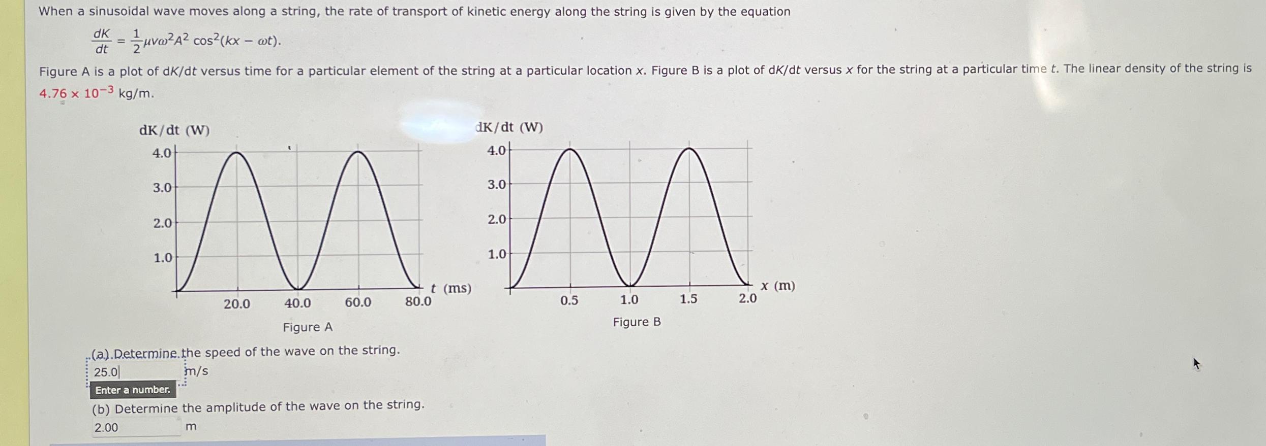  When a sinusoidal wave moves along a string, the rate of