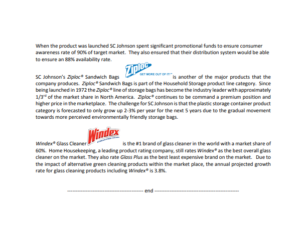 featured in this case, SC Johnson, be sure to only use the