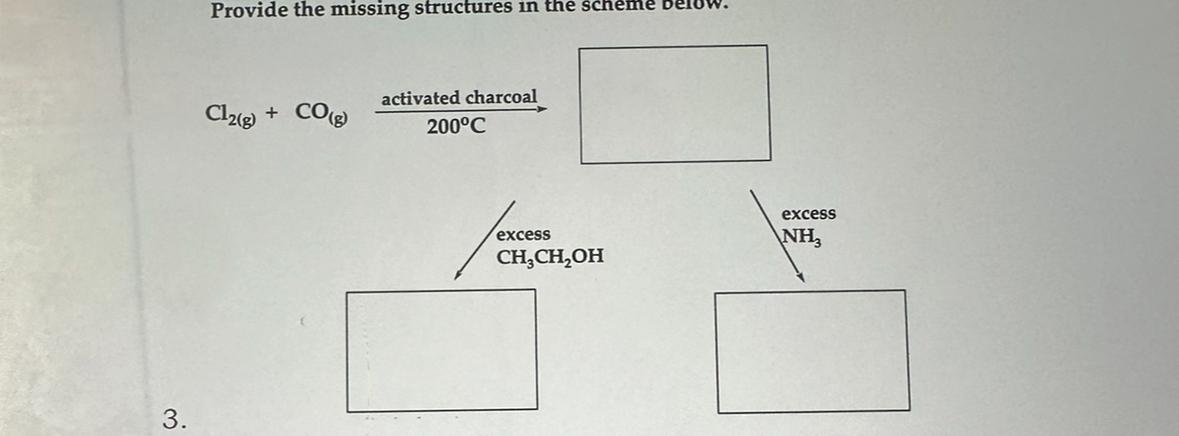  Draw rhe missing structure in the scheme below in th image