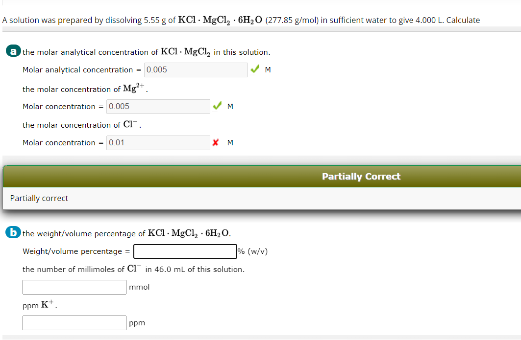  Part B.(by the way the molar concentration is 0.015). Find the