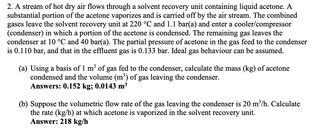 Solve part b. Hint: The answer is provided 2. A stream of