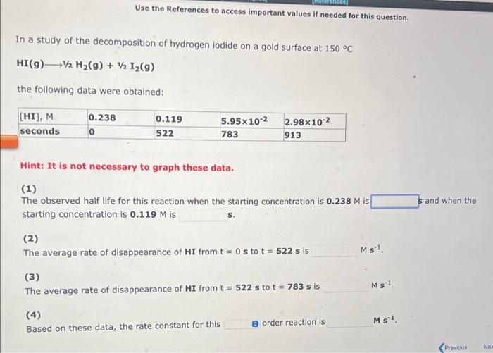  Use the References to access important values if needed for this