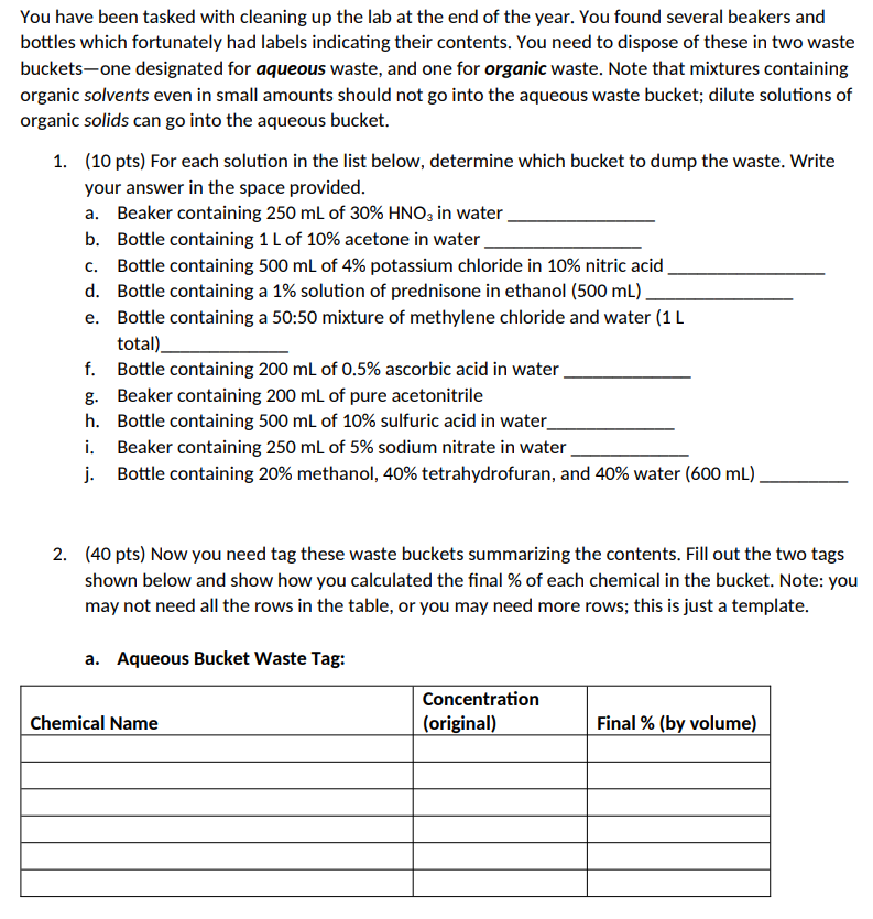 Please help me with this assignment from my Chemical Lab Safety class!