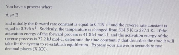  You have a process where AB and initially the forward rate