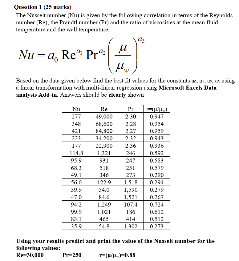 Solve using Excel please!!! I will dislike if given a matlab answer!!!
