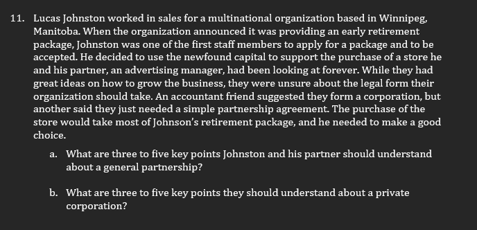  Lucas Johnston worked in sales for a multinational organization based in