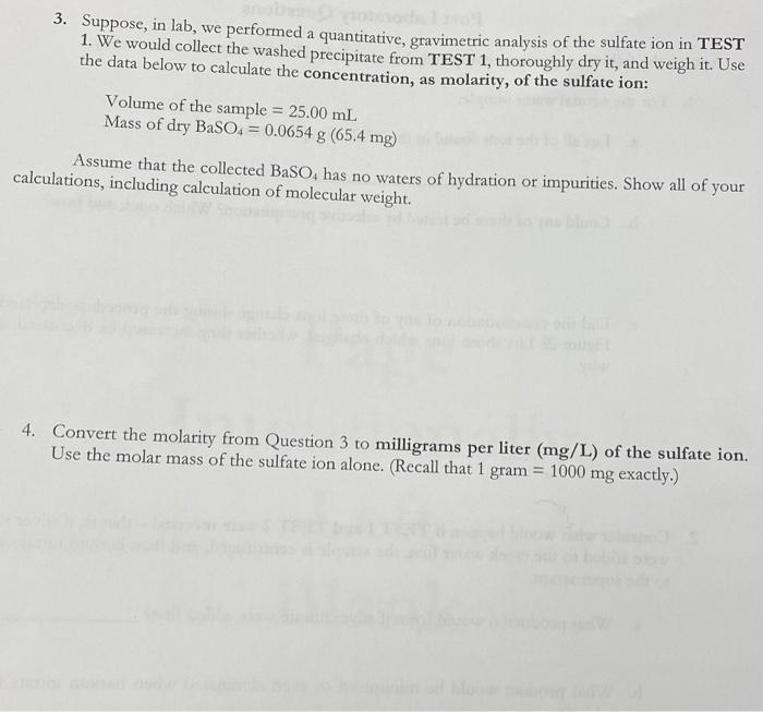 please help. this is lab 5. 3. Suppose, in lab, we performed