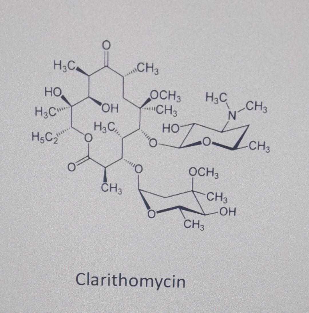  Clarithomycin d) Some structural elements have been added after the general