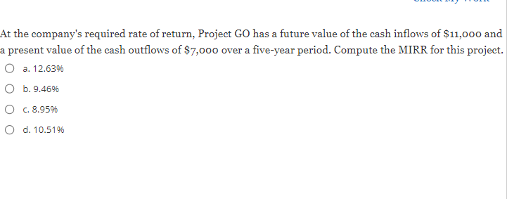  Please show how this would be inputted on a finance calculator