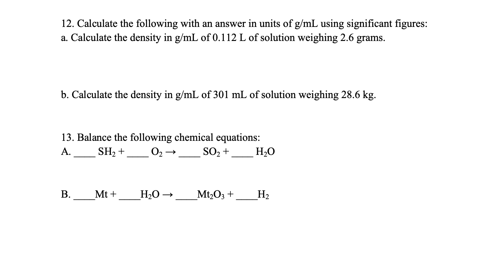 Please help ! will give thumbs up. 12. Calculate the following with
