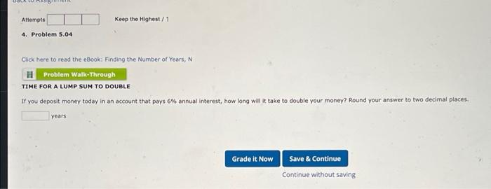  145 Attempts Keep the Highest / 1 4. Problem 5.04 Click