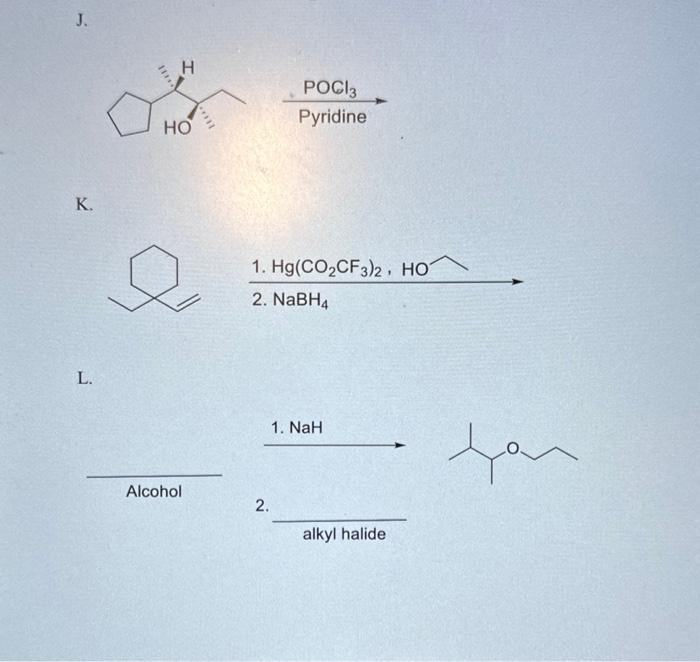 please help. complete the following reactions by writing the missing rectants, reageents,