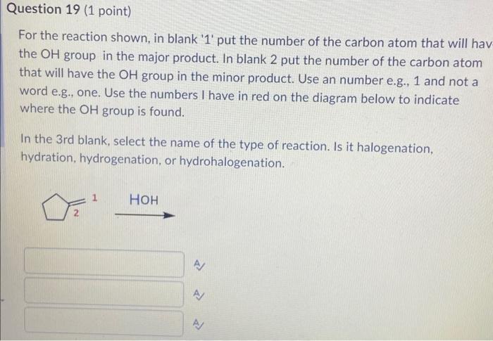 reaction 6. In blank 3, provide the name of the type of