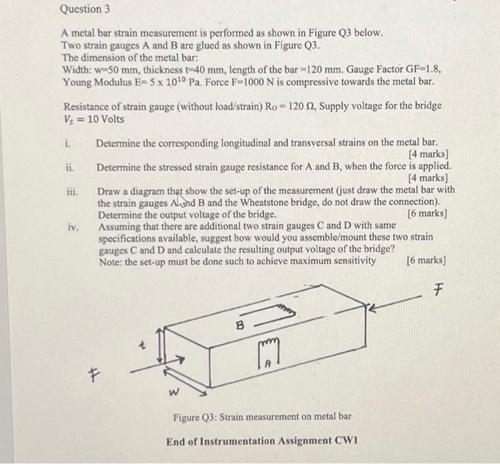  the strain gauge B is NOT in same direction to force