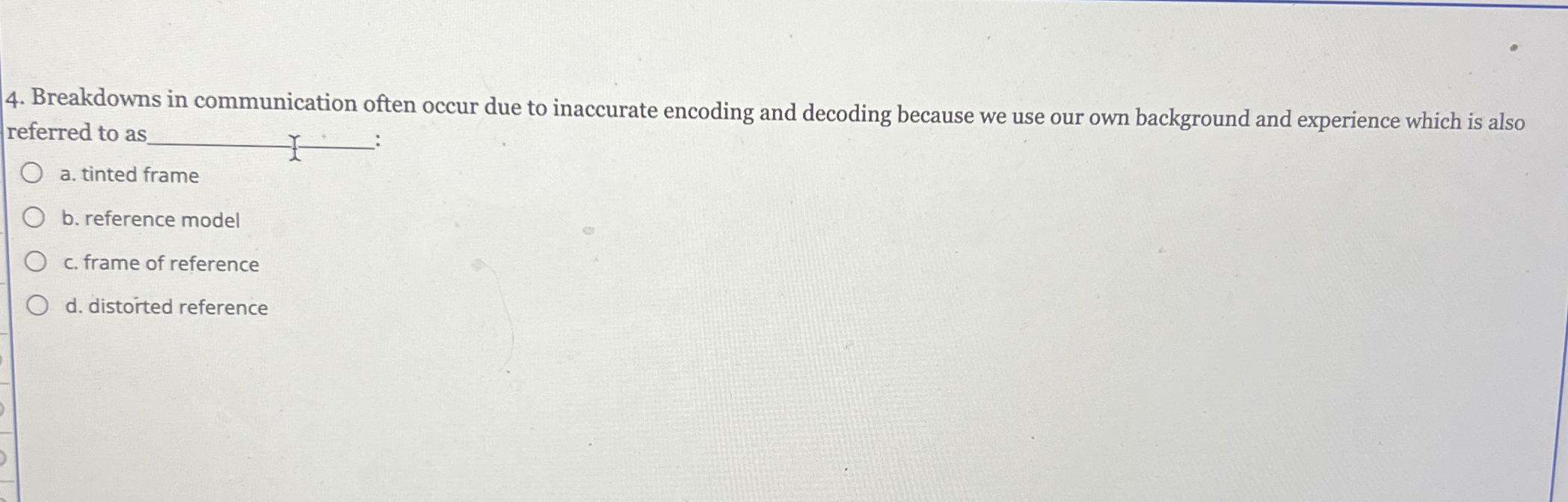  Breakdowns in communication often occur due to inaccurate encoding and decoding