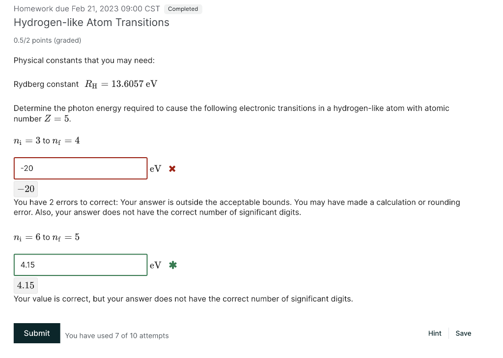 where am I going wrong in my calculations for question 1? I