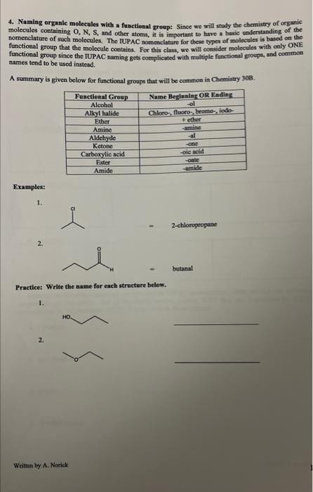 pls help me solve the ho and o 4. Naming organle molecules