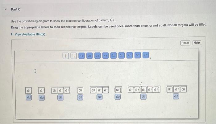 diagram to show the electron configuration of oxygen, O. Drag the appropriate