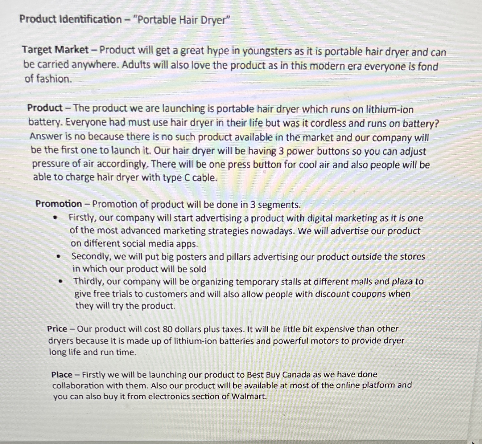 Positioning and Perceptual MapCreate a positioning statement which clearly identifies why potential