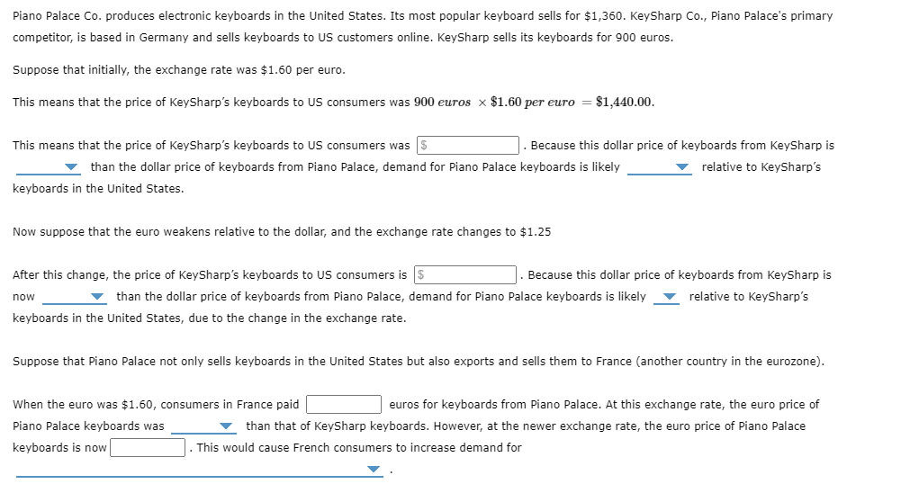  options for drop down in order: 1. Lower / Higher 2.