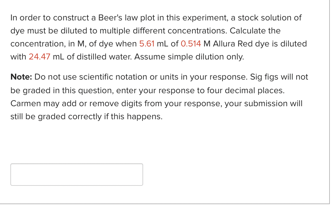 In order to construct a Beer's law plot in this experiment,
