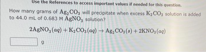  Use the References to access important values if needed for this