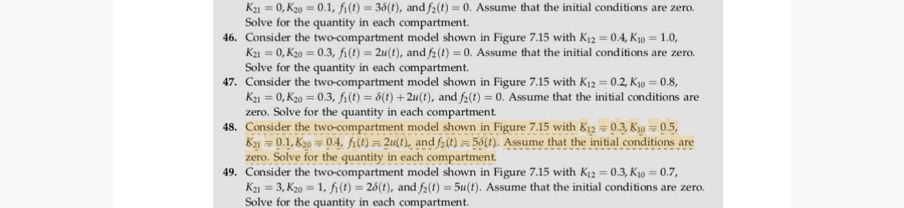 7. COMPARTMENTAL MODELING FIGURE 7.15 A general two-compartment model. Compartment 1 has