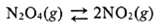 N2O4(g) decomposes to NO2(g) according to the following equation: Pure N2O4(g) was